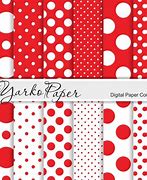 Image result for Red and White Polka Dot Paper
