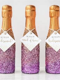 Image result for Black Glitter Champagne Bottle