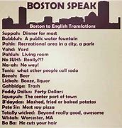 Image result for Boston Accent Sayings