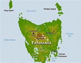 Image result for Tasmania Island Australia Map