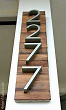 Image result for DIY Wooden House Number Sign