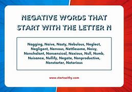 Image result for Negative N-Words