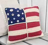 Image result for Crochet American Flag Pillow Pattern