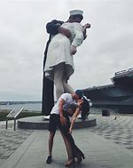 Image result for San Diego Midway Kissing Statue