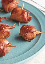Image result for Bacon Wrapped Hot Dogs Appetizers
