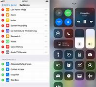 Image result for iPhone Control Center iOS