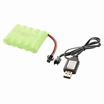 Image result for 6V 900mAh AA NiCad Rechargable Battery Pack with USB Charger Cable