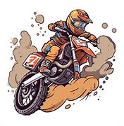 Image result for Cartoon Motocross Rider