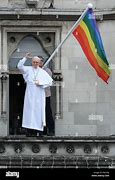 Image result for Pope Wears Gay Pride Cross