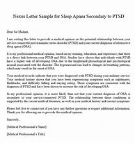 Image result for Nexus Letter Template
