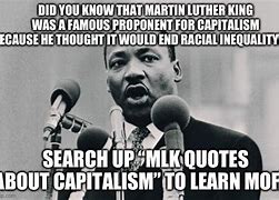 Image result for MLK Capitalism Memes