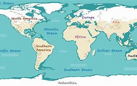 Image result for World Map Continents and Oceans Printable