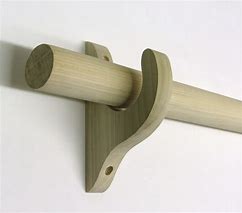 Image result for Wooden Curtain Rods and Brackets