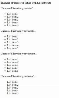 Image result for List Order Using HTML