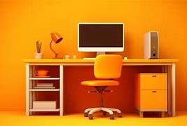 Image result for Desk with Monitor White Background