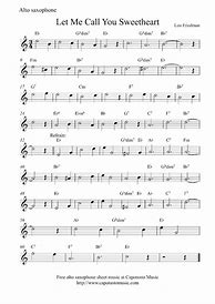 Image result for Let Me Call You Sweetheart Alto Saxophone Sheet