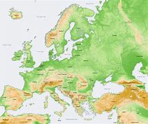 Image result for Europe Relief Map with Rivers