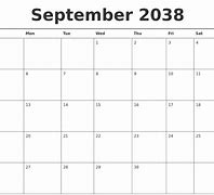 Image result for September 2038 Calendar