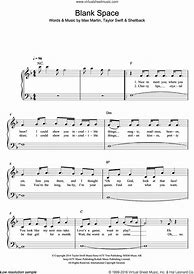 Image result for Blank Space Piano Sheet Music