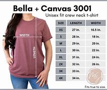 Image result for Bella N Canvas Women Size Chart