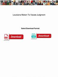 Image result for Motion to Vacate Judgment Louisiana