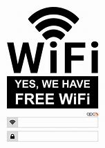 Image result for Wi-Fi Name and Password for Business Sign