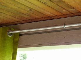 Image result for Outside Curtain Rods
