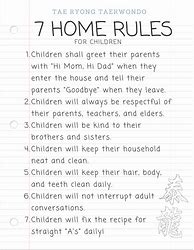 Image result for House Rules for Children