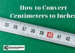 Image result for Inches to Centimeters Conversion Formula