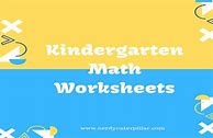 Image result for Kindergarten Math Worksheets Printable