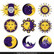 Image result for Sun Moon Vector