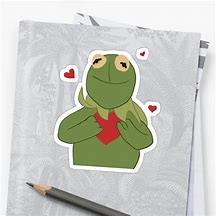 Image result for Kermit Heart Meme Sticker
