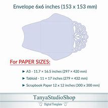 Image result for 6X6 Envelope Template
