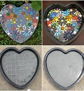 Image result for DIY Concrete Mosaic Stepping Stones