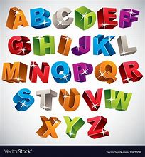 Image result for Cool 3D Letters Alphabet