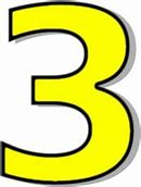 Image result for Yellow Number 3 Clip Art