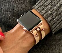 Image result for Apple 3 Rose Gold Watch Bands Leather