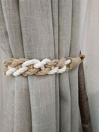 Image result for Jute Rope Curtain Tie Backs