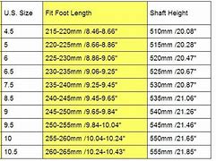 Image result for Women Snow Ski Boots Size Chart