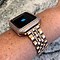 Image result for Rose Gold Apple Watch with Stone Band