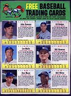 Image result for Post Cereal Baseball Cards