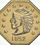 Image result for 1852 Octagonal Gold Coin