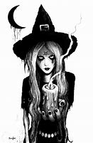 Image result for Halloween Witch Drawing