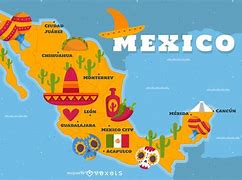 Image result for Mexico On Map for Kids