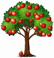 Image result for 5 Apples Tree Cartoon