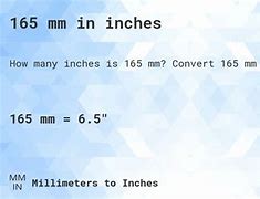 Image result for 165Mm in Inches