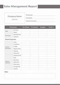 Image result for Managerial Report Template