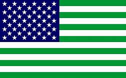 Image result for Flag with Green and White Stripes