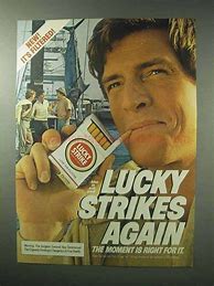 Image result for lucky strike cigarettes ad