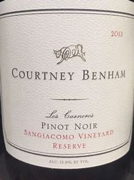 Image result for Courtney Benham Pinot Noir Reserve Sangiacomo